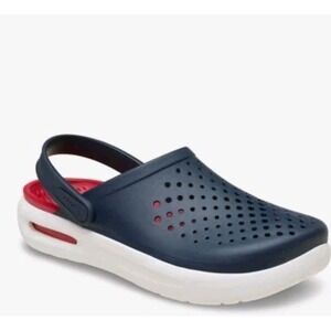 Crocs Inmotion Clogs Men's 8 Womens 10 Navy Blue And White